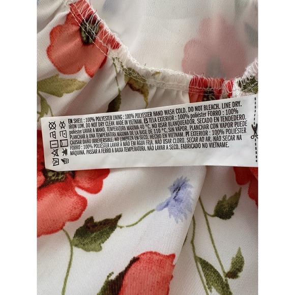 Forever 21 Floral Top Blouse Feminine‎ Romantic Dainty Girly Puff Sleeves Medium - Picture 9 of 12